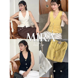 [เก็บโค้ดTrendy ลด25%] SHOP.POPO-Mira knit Vest เสื้อกั๊กผ้าไหมพรมกระดุมโลโก้