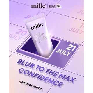 ** 1 หลอดม่วง ** Mille Primer BLUR LASTING PRIMER 8 g. มิลเล่ #ไพรเมอร์ม่วง ฟินิชแมทท์