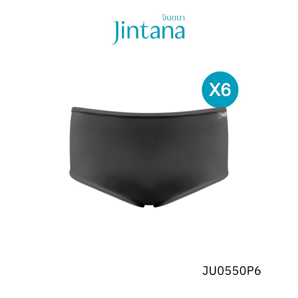 (สินค้าขายดี)(แพ็ก6ชิ้น)Jintana กางเกงชั้นใน จินตนา รุ่น Basic รหัส JU0550P6 (ทรงHalf-Brief) เนื้อผ้านิ่ม ใส่สบาย