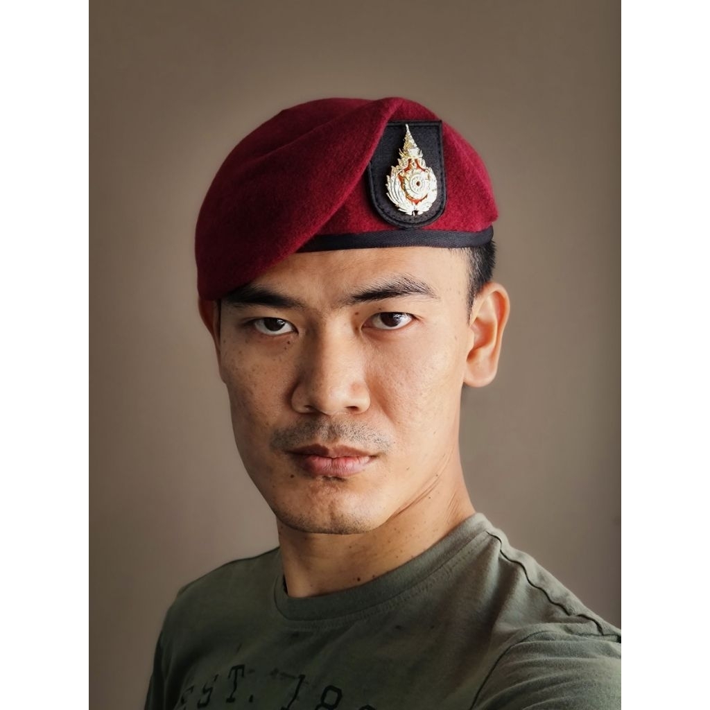 หมวกเบเร่ต์แดงงานใต้หวัน สำหรับ ทหาร ตำรวจ รพศ. ลูกเสือ