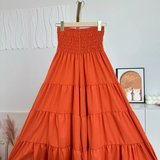 กางเกงเอวย่นต่อขั้น (เอว 24-36 ) ผ้าไหมญี่ปุ่น สีขาวโปร่งแสง