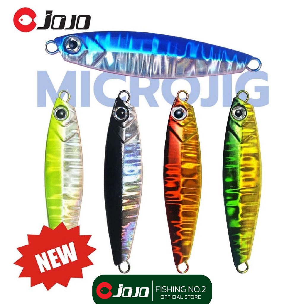 JOJO Thailand เหยื่อ ไมโครจิ๊ก ทรงสวย ตกปลาทะเล หรือ น้ำจืด ไมโคร จิ๊ก ขนาด 7 10 15 20 25 30 กรัม มี