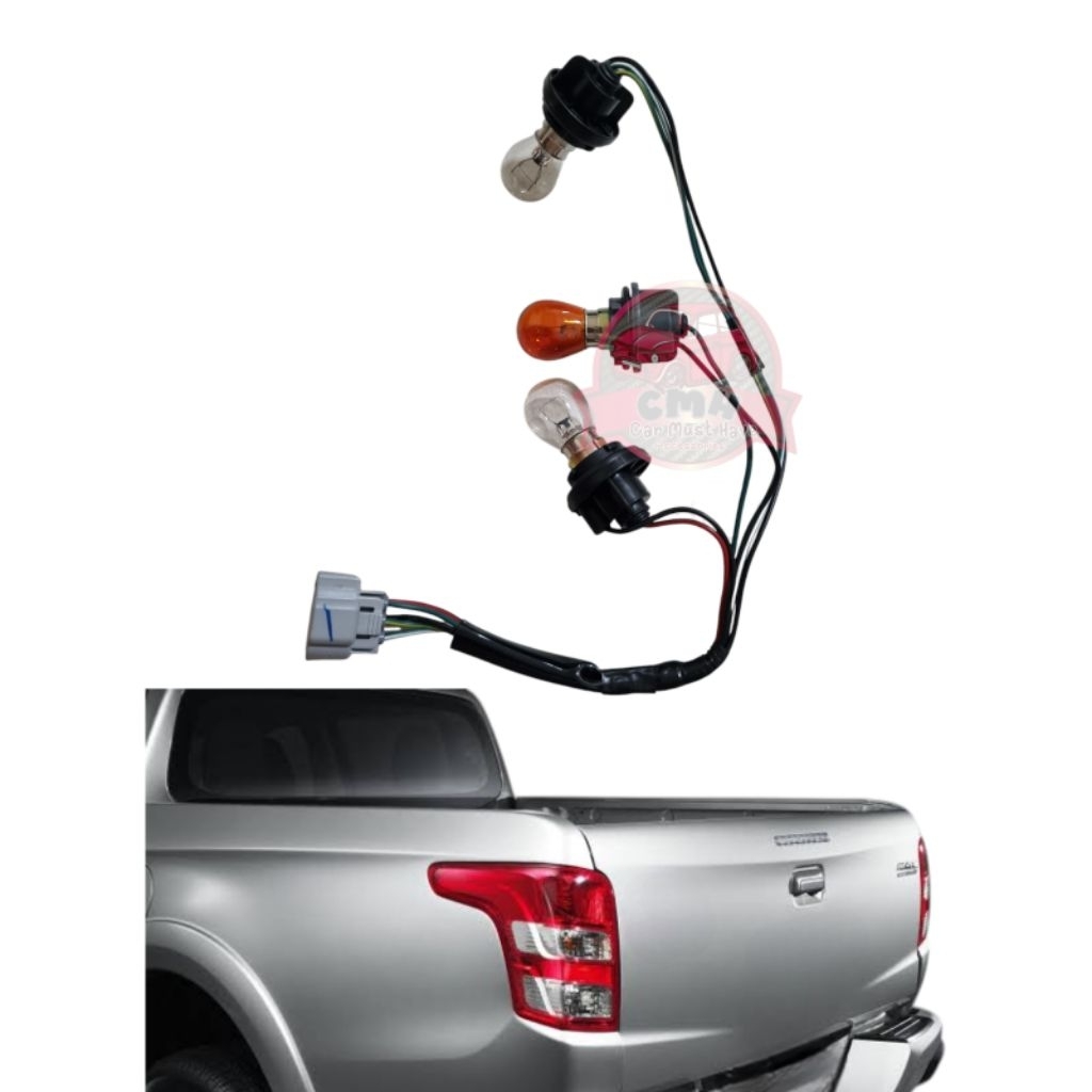 ชุดสายไฟ พร้อมหลอดไฟ สำหรับ ไฟท้าย TRITON 2005-2014  2015-2018 ยี่ห้อ DIAMOND ตราเพชร