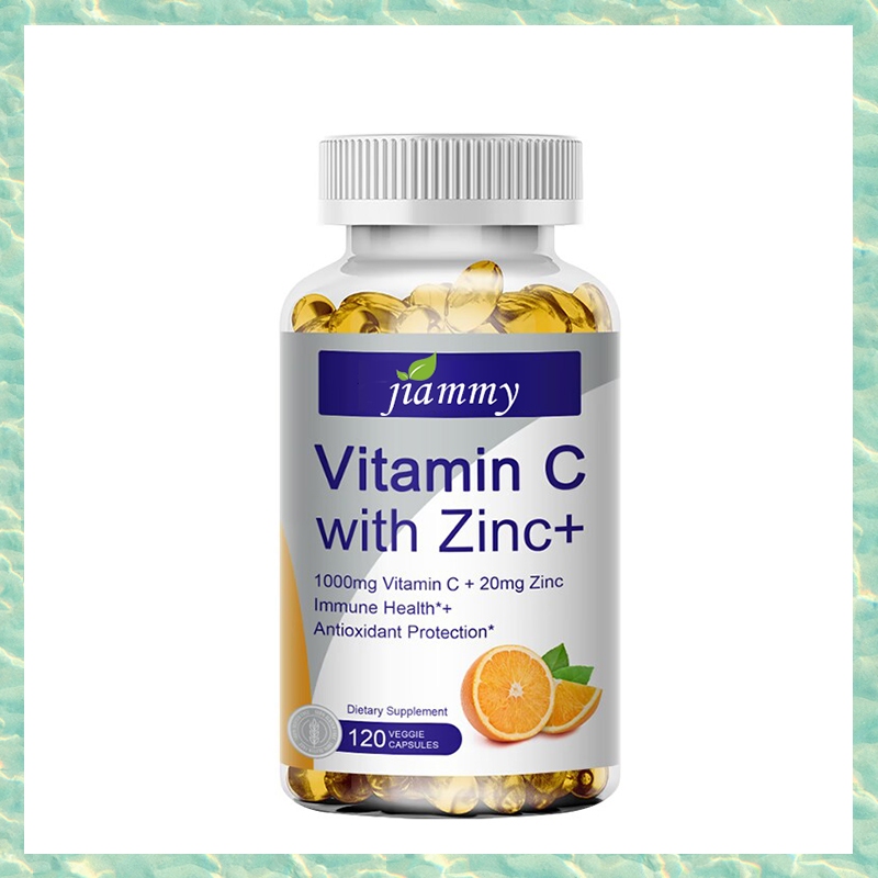 วิตามินซี 1,000 มก., วิตามินซีซิงค์ 20 มก., วิตามินซี 1,000 มก. แคปซูล, 120 แคปซูล, ผสมซิงค์ 20 มก., เสริมสร้างภูมิคุ้มก