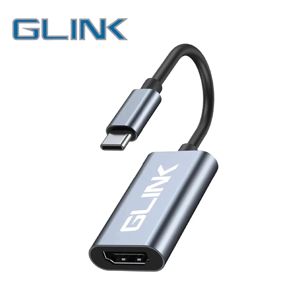 GLINK (GL053) Type-C TO HDTV Adapter 4K 60Hz (สายแปลงสัญญาณ Usb Type-C เป็น HDMI) GL-053