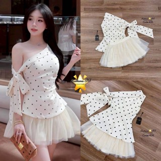 Rattana เซตเสื้อ+กระโปรง สวยเก๋น่ารักลงตัวมาก เสื้อปาดไหล่ลา…