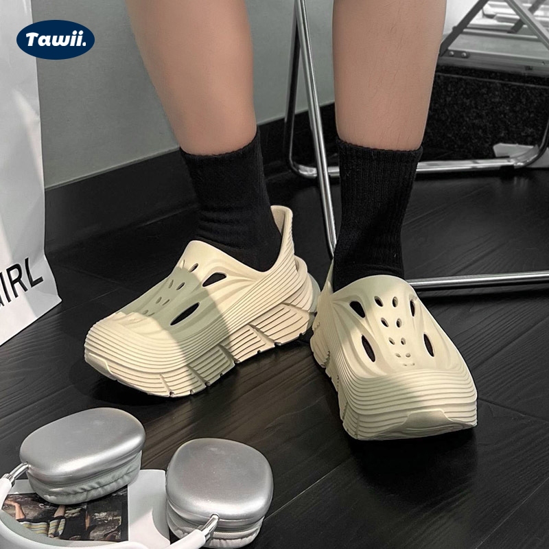 Tawii. รองเท้าแตะ รองเท้าแตะลําลอง กันลื่น UNISEX วัสดุ EVA กลางแจ้ง รองเท้าหัวโต ส้นหนา 5 ซม - รูปที่ 4