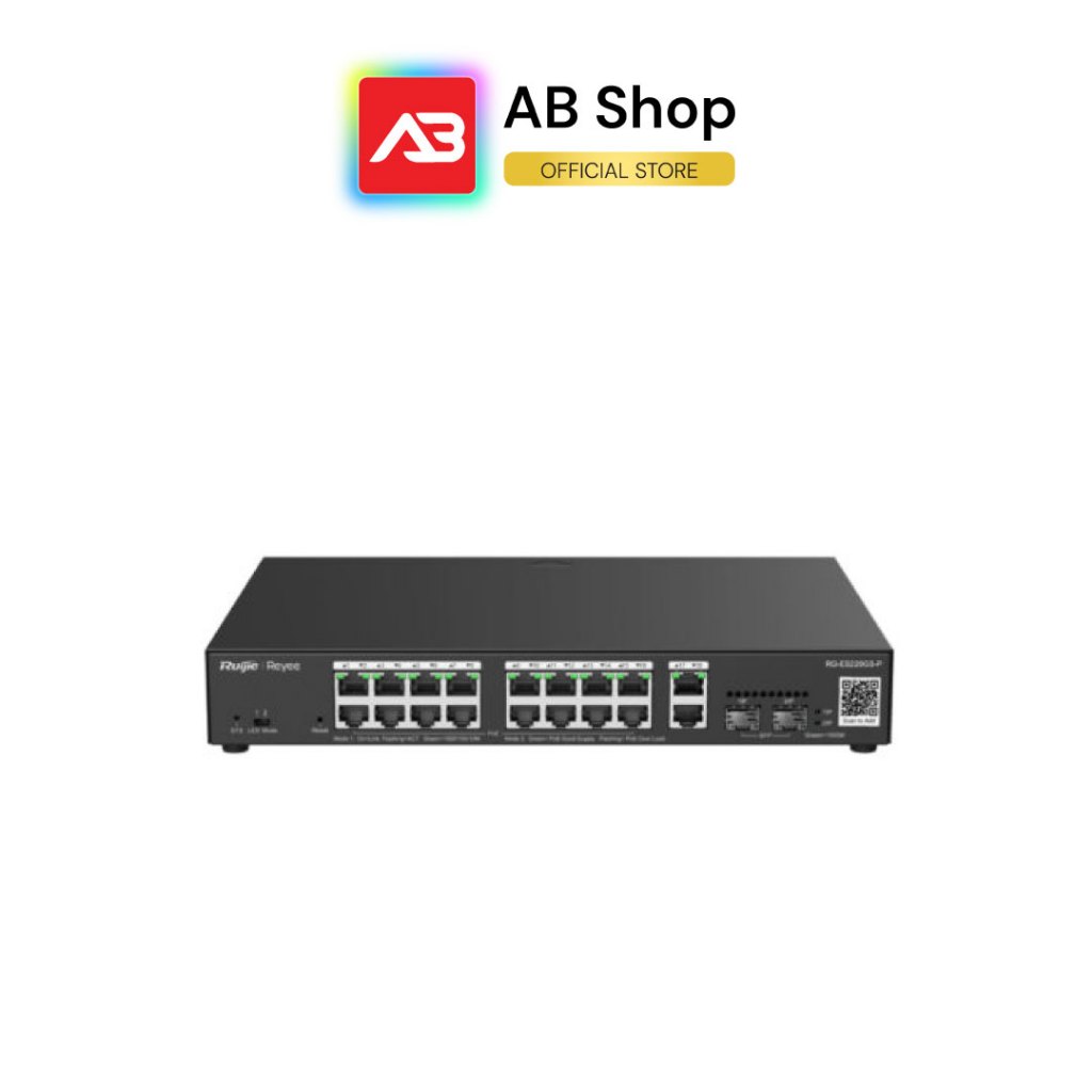 RUIJIE|REYEE 20-Port Gigabit Smart POE Switch รุ่น RG-ES220GS-P