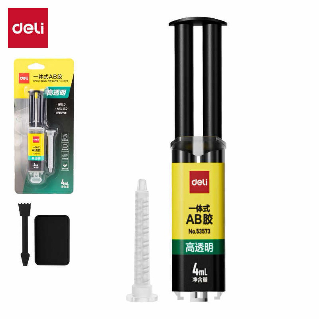กาวอีพ็อกซี่เรซิ่น AB กาวเอนกประสงค์ ขนาด 4ml. แห้งไวติดทน ใช้งานง่าย ใช้ได้กับทุกชิ้นงาน พลาสติก เซรามิค ไม้