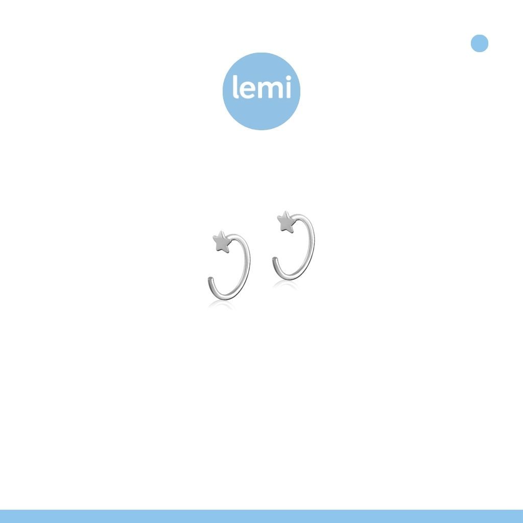 Lemi ต่างหูเพื่อผิวแพ้ง่าย Mini Star C-Shape Surgical Steel