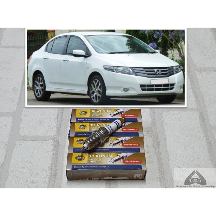 หัวเทียน แพลทตินัม Honda City G5 ( 2008 - 2013 ) ชุด 4 หัว ระยะการใช้งาน 60,000 กม Platinum : Hella 