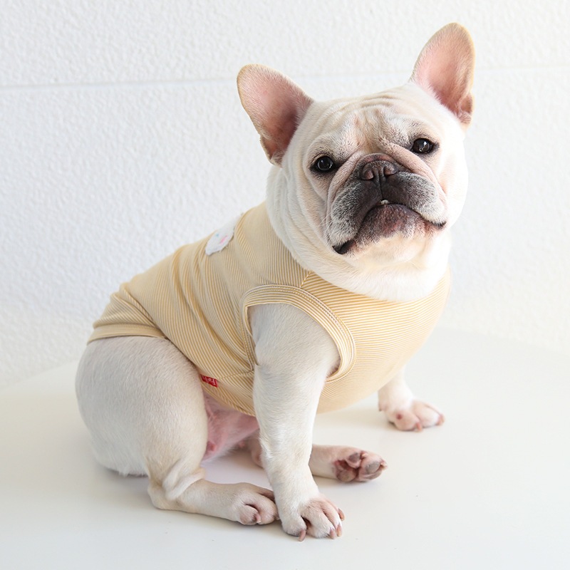 พร้อมส่ง‼เสื้อนอน Petsyleลายขวางสำหรับน้องเฟรนช์บูลด๊อก รูปที่ 7