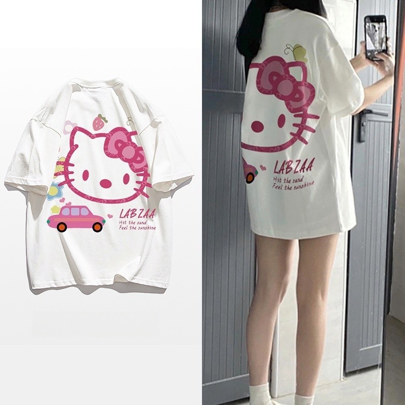 【ส่งจากไทย】💥ราคาสุดคุ้ม💥เสื้อเชิ้ตลายการ์ตูนผู้หญิง เสื้อเชิ้ตโอเวอร์ไซส์ผู้หญิง หลวมๆ ใส่สบาย S-3XL