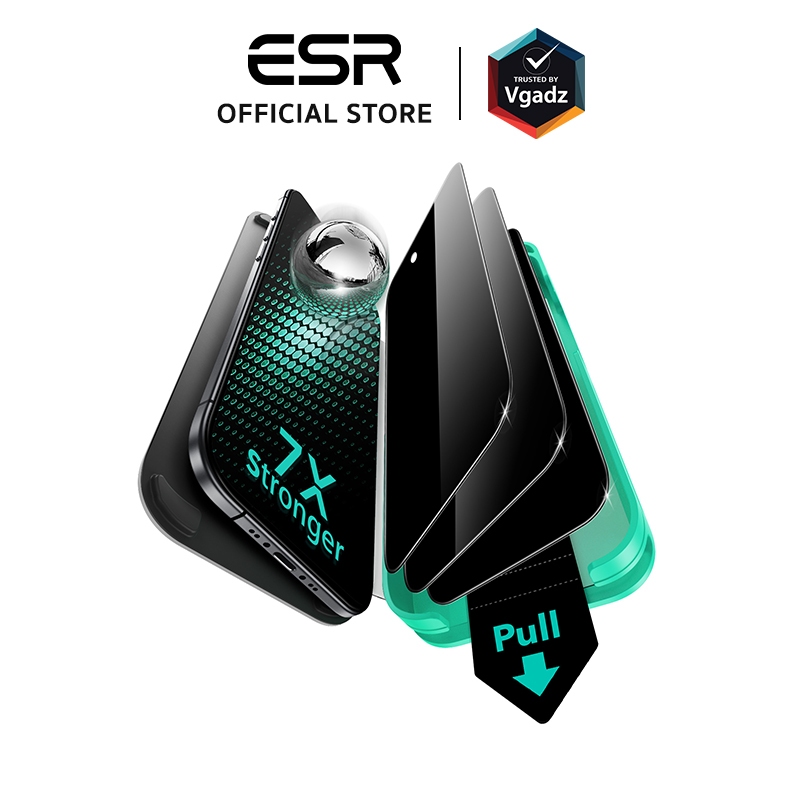 ESR ฟิล์มหน้าจอสำหรับ iPhone 17 / 16 Pro / Air / 17 Pro / 17 Pro max รุ่น UltraFit Armorite Privacy Screen Protector