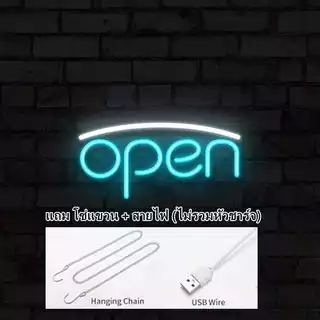 พร้อมส่ง✨ป้ายเปิดร้าน OPEN สีนีออน LED - ป้ายอะคริลิกสำหรับร้านค้า คาเฟ่ หน้าร้าน