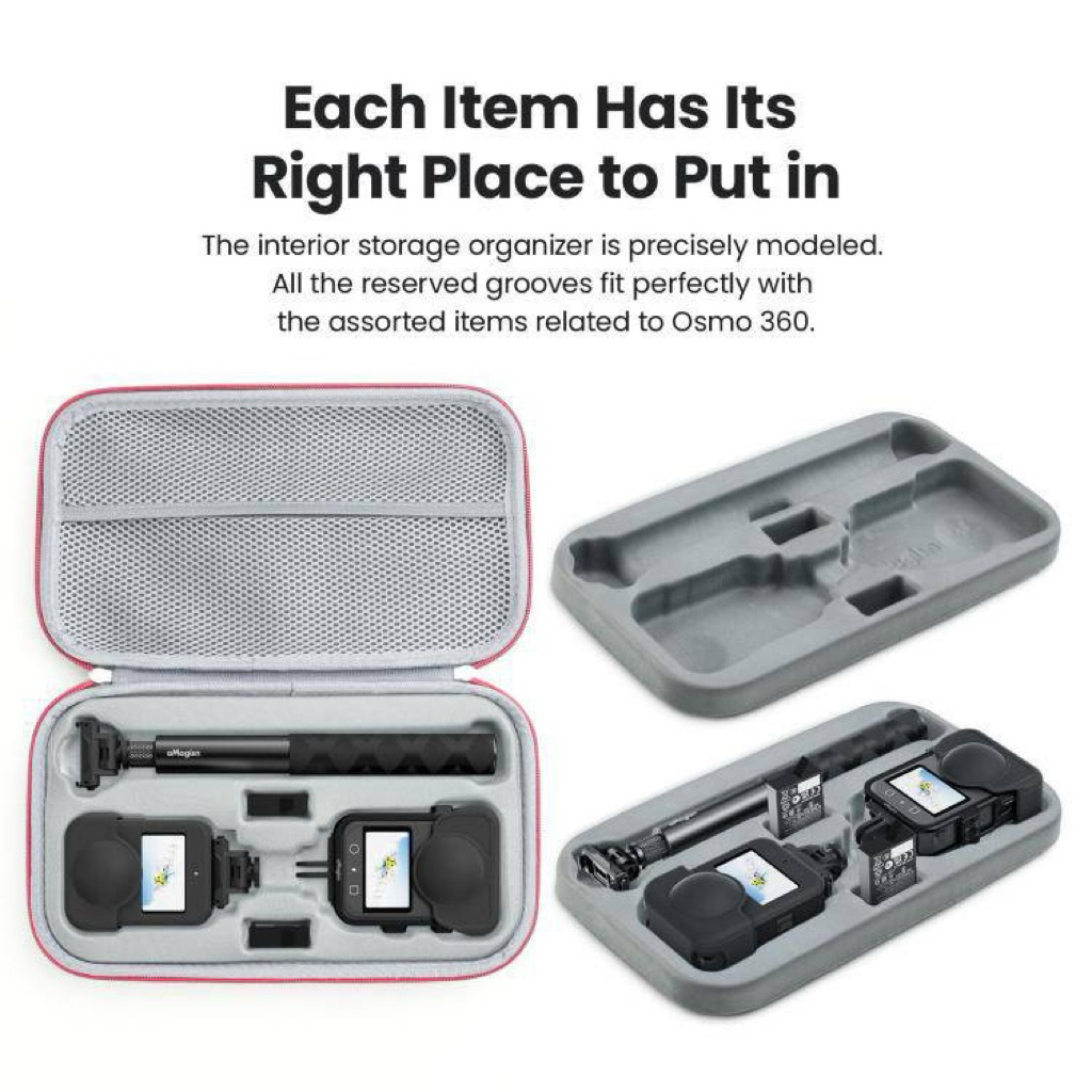 Amagisn กระเป๋าเก็บกล้องพาโนรามา DJI OSMO 360 สําหรับอุปกรณ์เสริม DJI OSMO360 กระเป๋าใส่อุปกรณ์เสริม รุ่นใหม่PD21