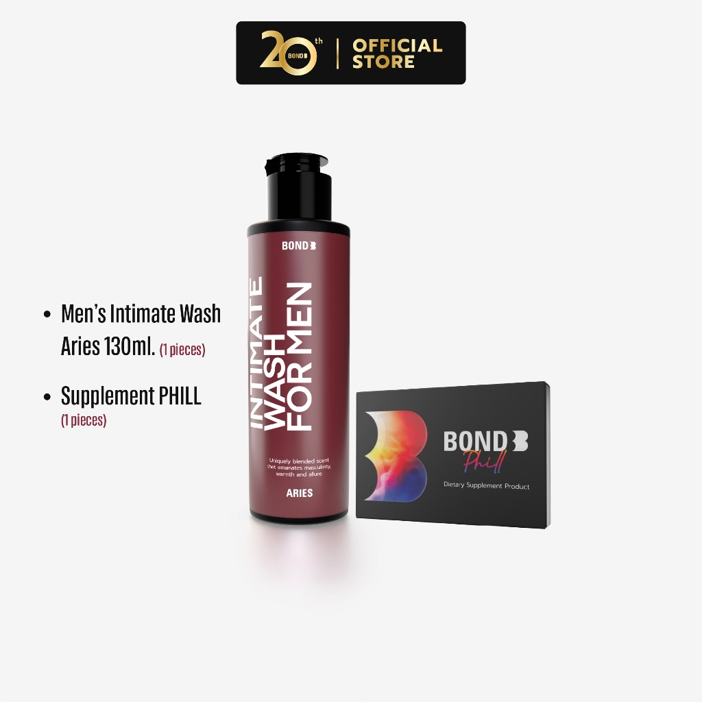 Bond Men's Intimate Wash Aries 130 ml. (สูตรอุ่น) + Bond Supplement PHILL