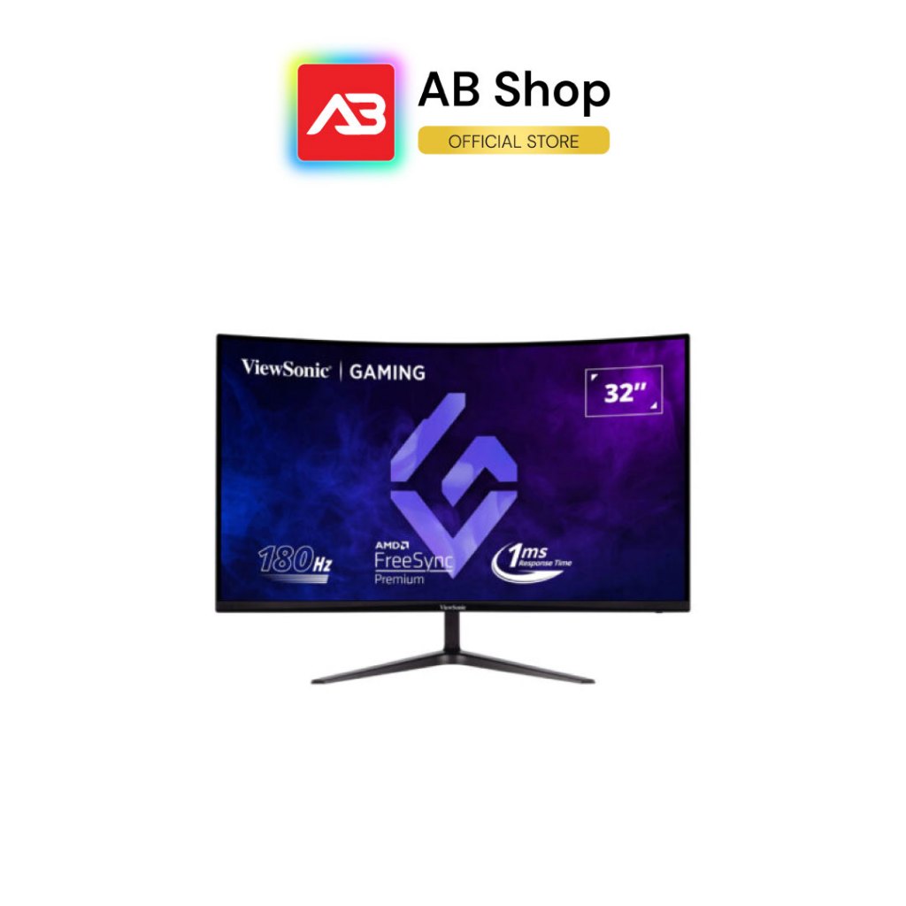 ViewSonic Gaming Monitor 32″ VA QHD(2560×1440) 180Hz มีลำโพง จอโค้ง รุ่น VX3218C-2K