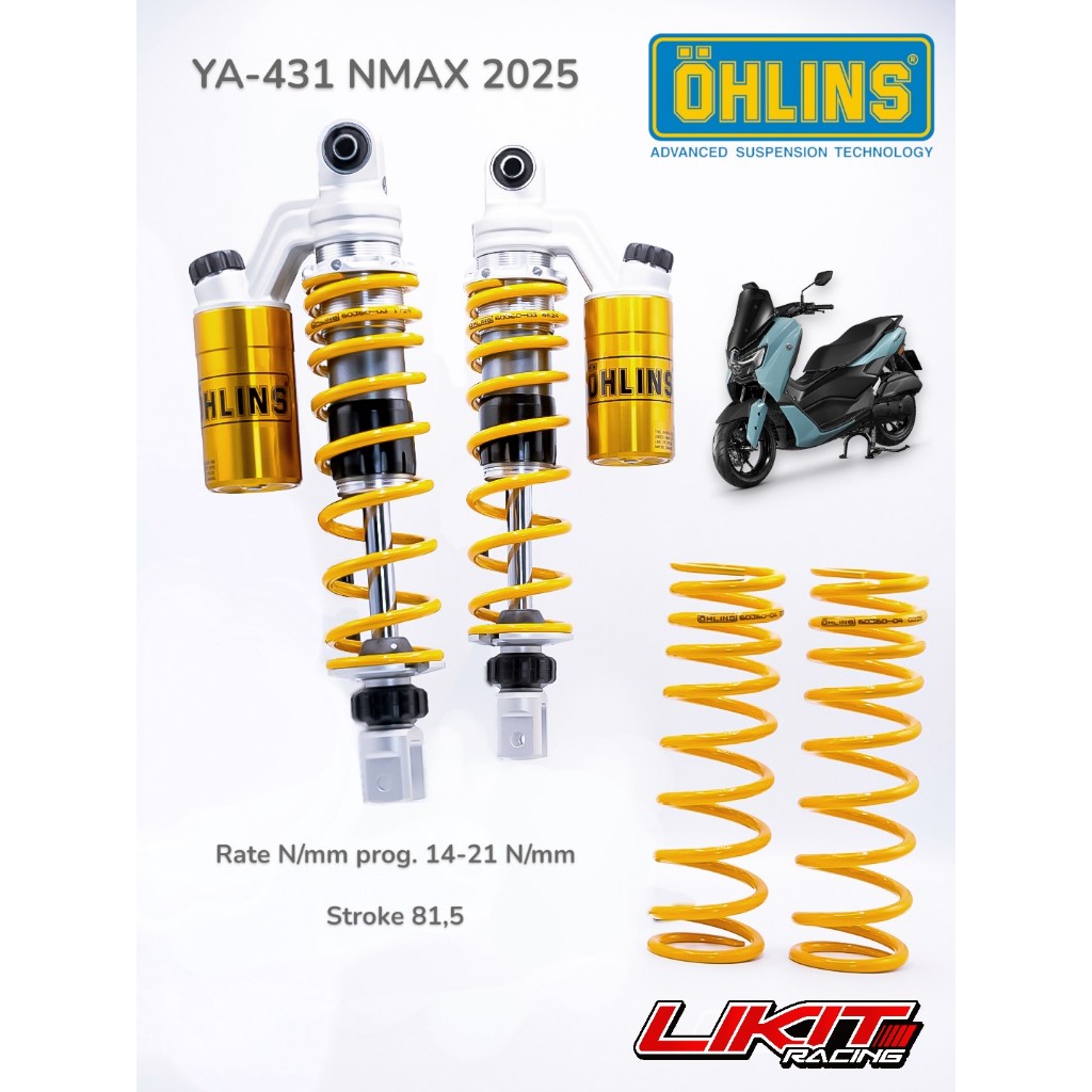 Ohlins YA431 โช้คหลัง NMAX 2025 แท้ 100% ตรงรุ่น
