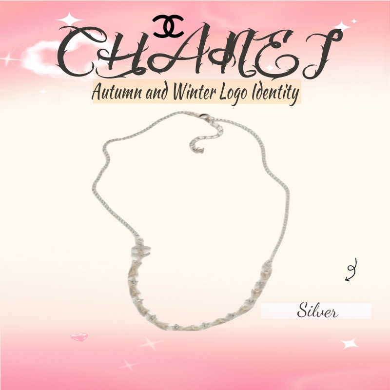 ของแท้100% 💎 CHANEL สร้อยคอ 25B Autumn and Winter Logo Identity