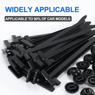 อินฟินิทเคเบิ้ลไทร์ Cable tie สายรัดเคเบิลปรับได้อเนกประสงค์ 93mm 100/50/20ชิ้น สีดำ