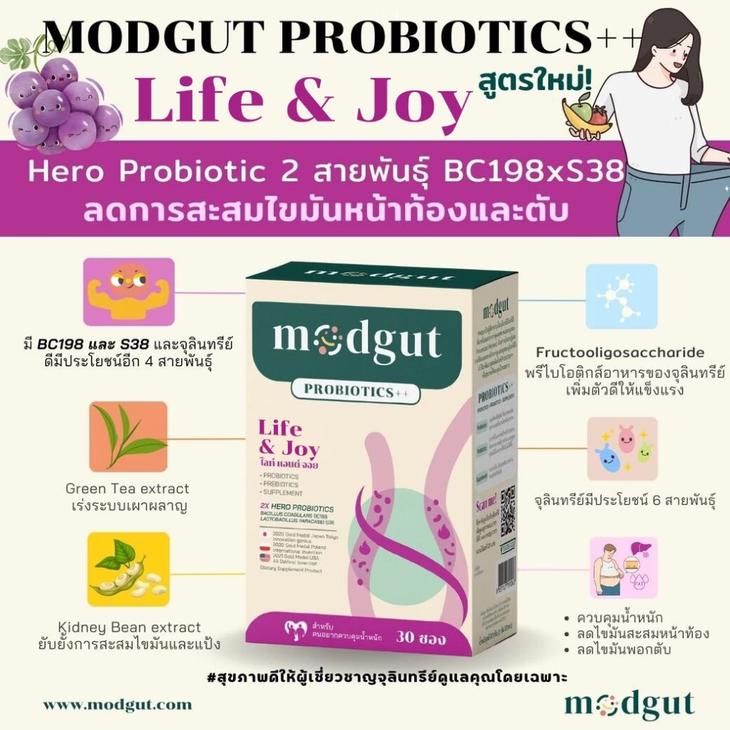Modgut probiotics ++ ชนิดผง 30 ซอง มดกัต โพรไบโอติกส์ พร้อมทาน อร่อย มีครบ 4 สูตร ตอบโจทย์ครบตามอาการของคุณ thumbnail 5