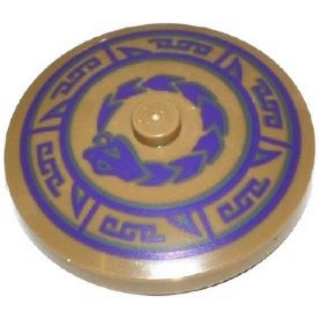 Part Lego 3960pb031 Dish 4 x 4 Inverted (Radar) with Solid Stud with Dark Bluish Gray and Dark Purpl