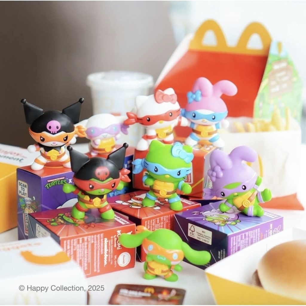 ครบเซ็ต 8 แบบ TMNT x Hello Kitty® and Friends #แฮปปี้มีล