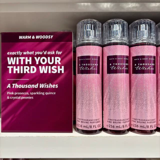 (แจกส่วนลด) BATH AND BODY WORKS กลิ่น A THOUSAND WISHES บาธ แอนด์ บอดี้ เวิร์คส์ ของแท้ ช็อปไทย ถุงแบรนด์