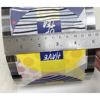 ฟิล์มซีลฝาแก้วพลาสติก PP ปาก95 ลาย Sunshine (เคลือบด้าน)