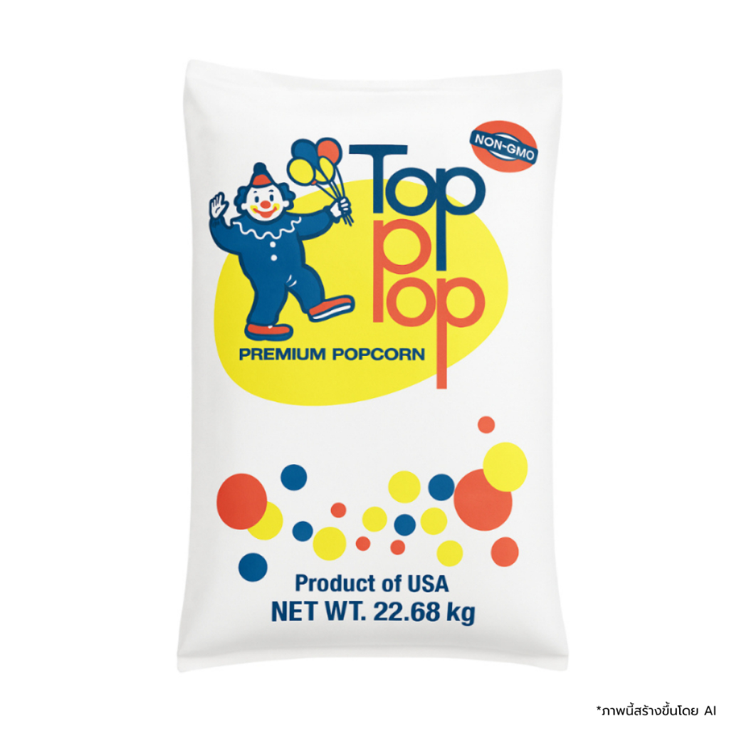 TOP POP Mushroom Popcorn - เมล็ดข้าวโพดป๊อบคอร์น ชนิดดอกเห็ด 22.68kg