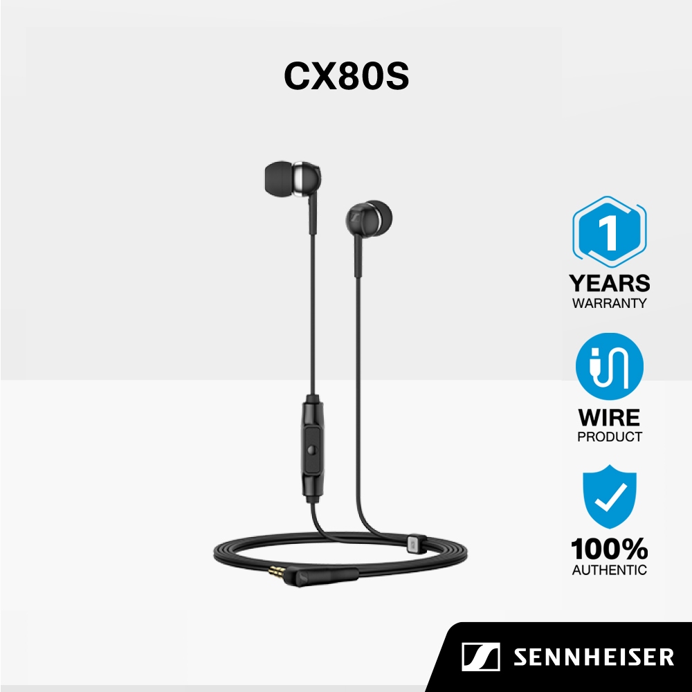 Sennheiser CX80S หูฟังแบบมีสายสวมใส่สบาย ให้เสียงที่เป็นธรรชาติ มาพร้อมปุ่มอัจฉริยะแบบอินไลน์สำหรับจ
