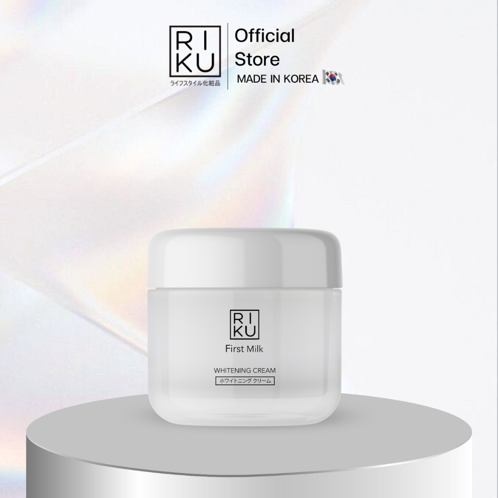 ส่งฟรี ริคุ ครีมลดฝ้า RIKU First Milk Whitening Cream หน้าขาวใส ลดรอยสิว กระชับรูขุมขน ลดฝ้า กระ ครีมหน้าเด้ง