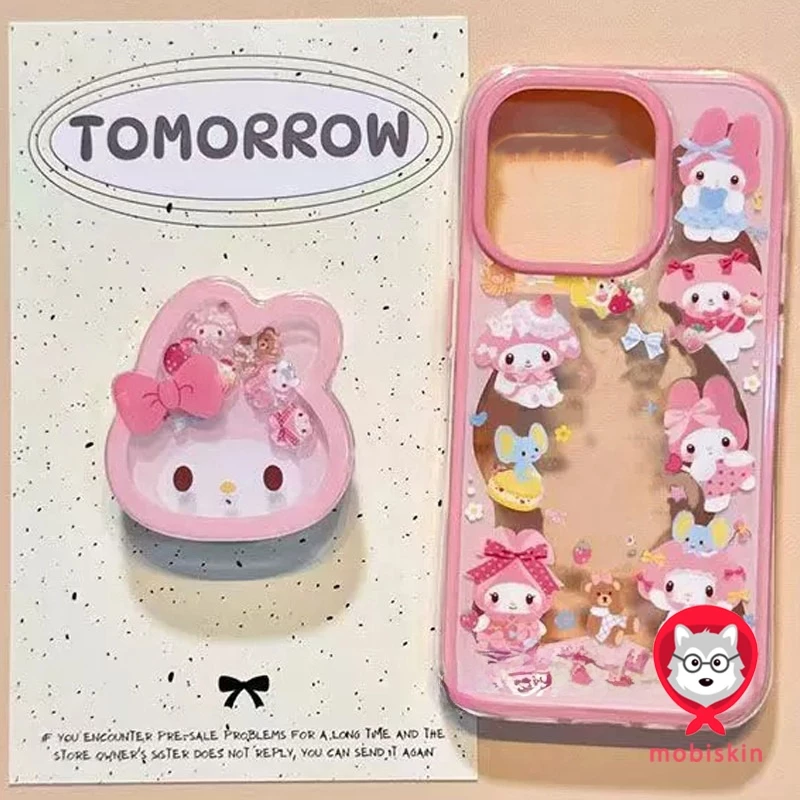 โปร่งใส จัดส่งจากประเทศไทย เคส My Melody ชมพู สำหรับ iphone เคสไอโฟน 11 12 13 14 15 16 PLUS PRO MAX X XS MAX XR 7/8PLUS