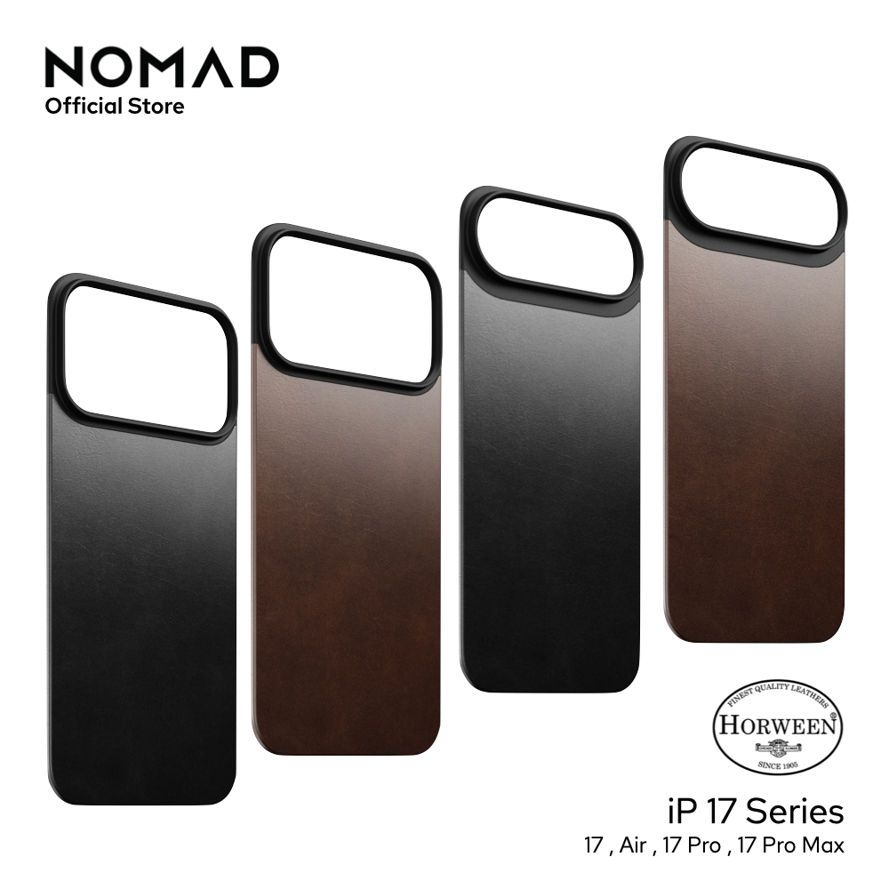 NOMAD เคสหนังกันรอย ด้านหลัง Magnetic Horween Leather Back ใช้สำหรับ iPhone 17 Series