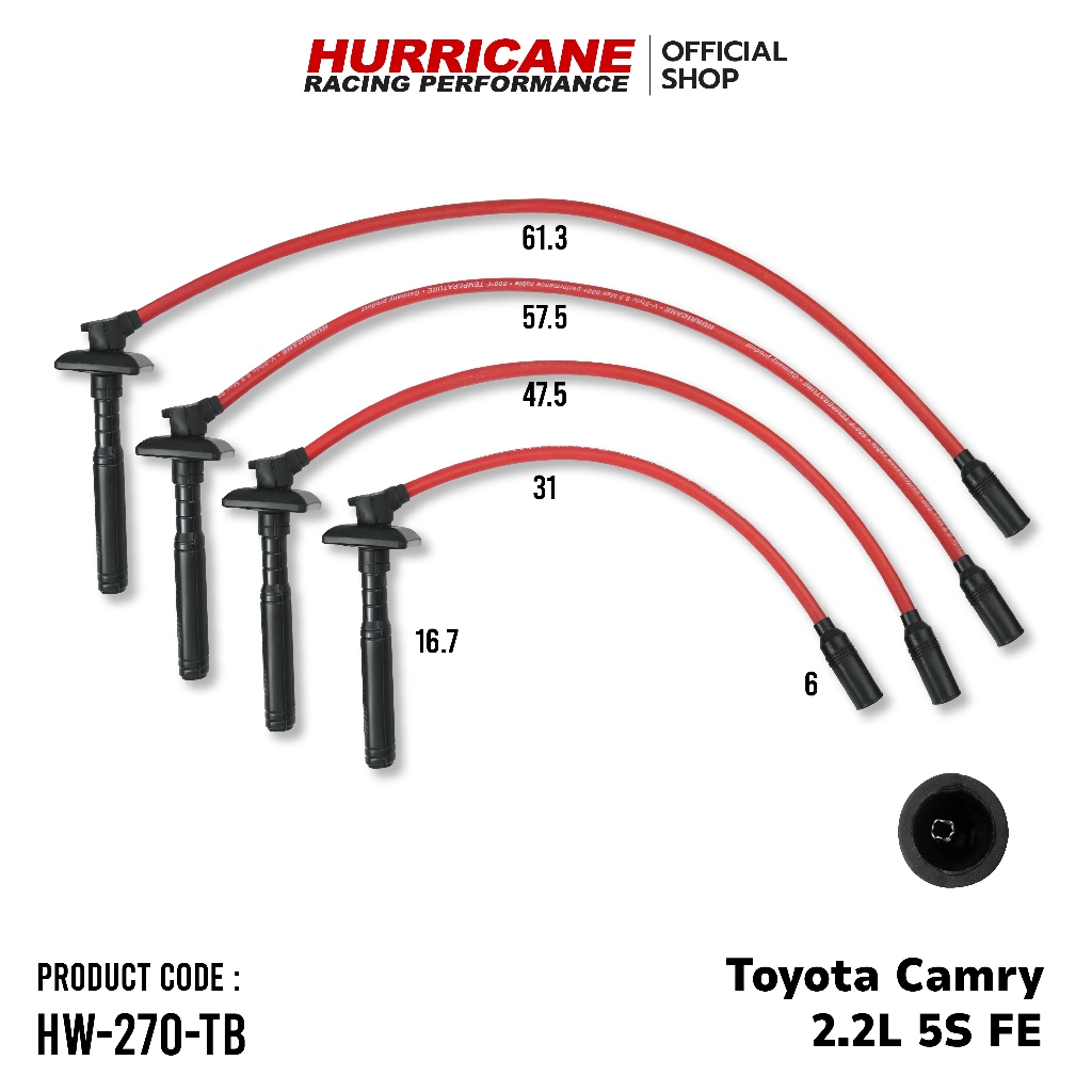 สายหัวเทียน TOYOTA CAMRY 2.2L  5S-FE L4 16V  HW-270