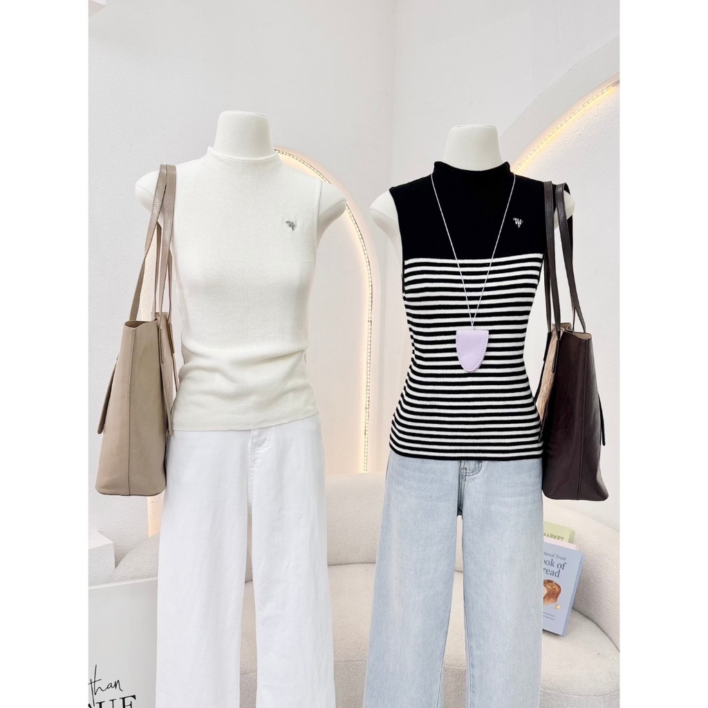 เสื้อป้ายWAYA เนื้อผ้าไหมพรมแขนกุด