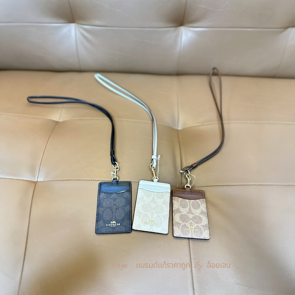 คล้องบัตร COACH ID Lanyard in Signature Canvas CZ285