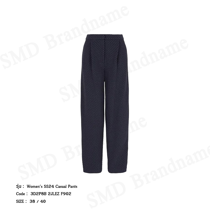 Emporio Armani กางเกงขายาวผู้หญิง รุ่น Women's SS24 Casual Pants Code: 3D2P8B 2JLEZ F902