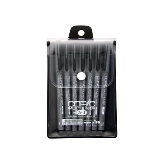 Copic Multiliner Set Black A-2/B-2 ชุดปากกาตัดเส้นหมึกกันน้ำโคปิค 7/9 ด้าม