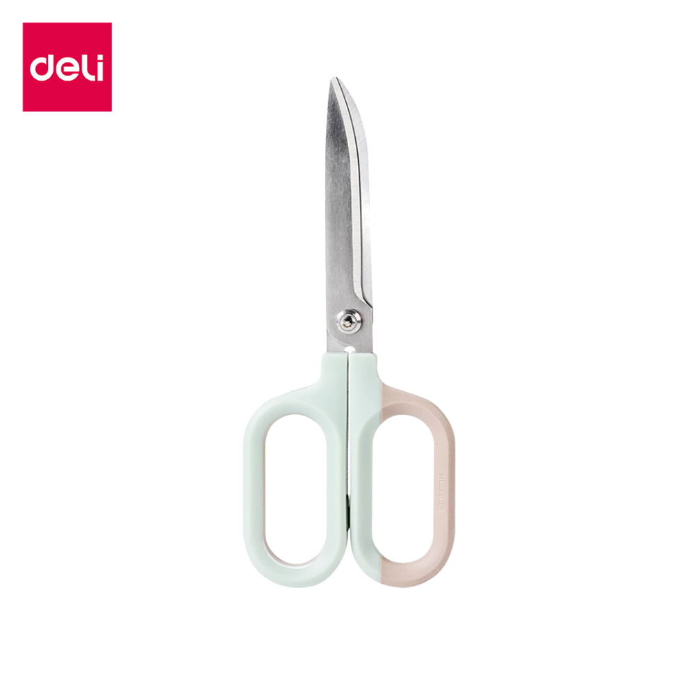 [ของขวัญฟรี] Deli กรรไกร กรรไกรสแตนเลส ตัดกระดาษ ขนาดพกพา อุปกรณ์สำนักงาน Scissors