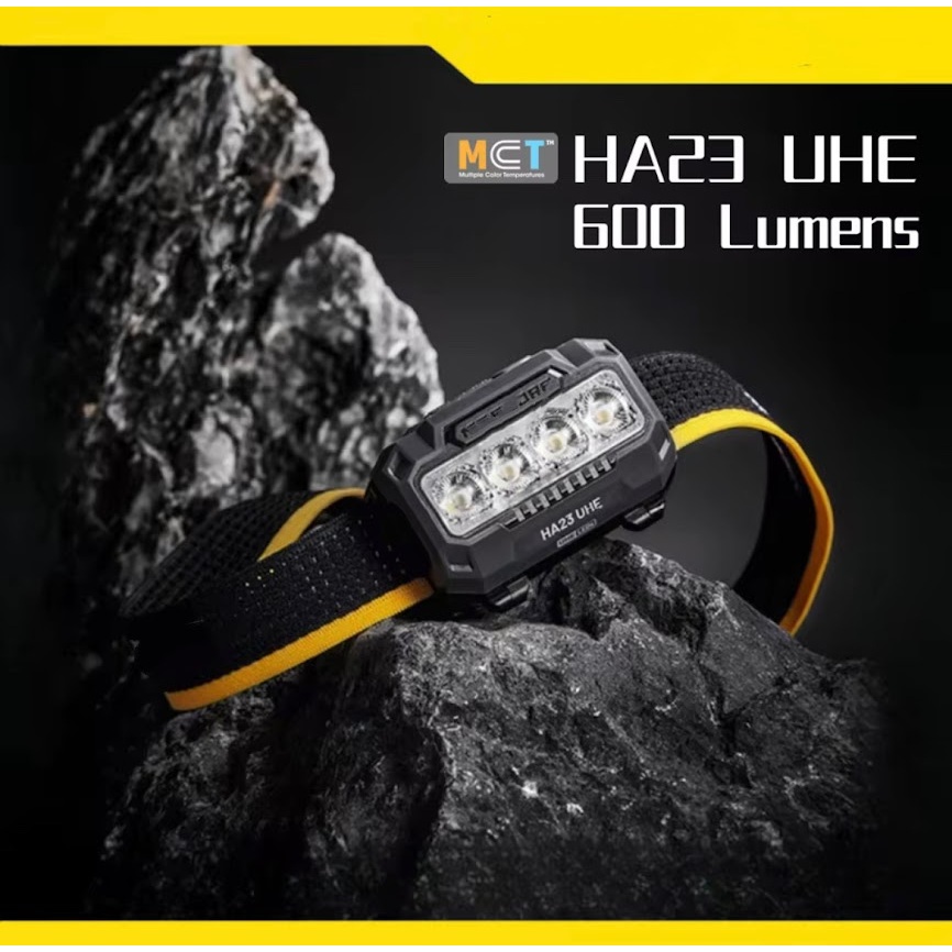 พร้องส่ง HA23 UHE 600 Lumens หลายอุณหภูมิสี LED ไฟหน้ากลางแจ้งไฟหน้า 3x แบตเตอรี่ AAA เกียร์วิ่งค้นห