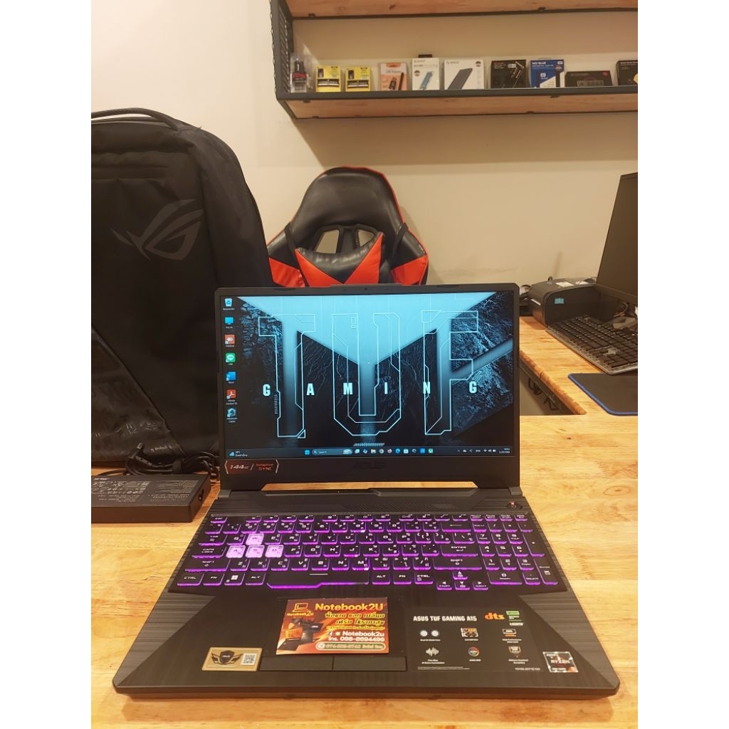 ASUS TUF A15 FA506NC-HN017W R5-7535HS RTX3050 RAM16GB.DDR5 SSD512GB.Gen4 สภาพนางฟ้า99.9%