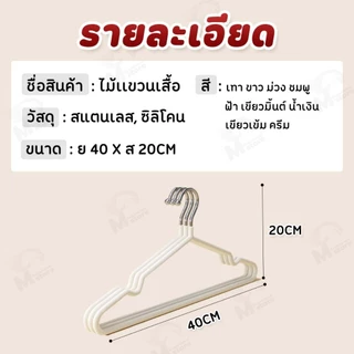 ไม้แขวนเสื้อผ้า 4แพ็ค/ 40 ชิ้น 40cm ไม้แขวนมีร่องกันผ้าลื่น ไม้แขวนเสื้อกันลื่น ทาทานแข็งแรง จัดส่งที่รวดเร็ว COD