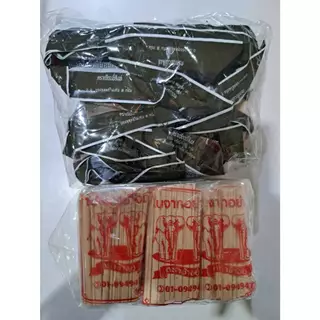 ใบจากตากแห้ง พร้อมส่งตราช้างคู่ 1 ห่อมี10มัดเล็ก & 1 แพ็ค เซียนขี่สิงห์