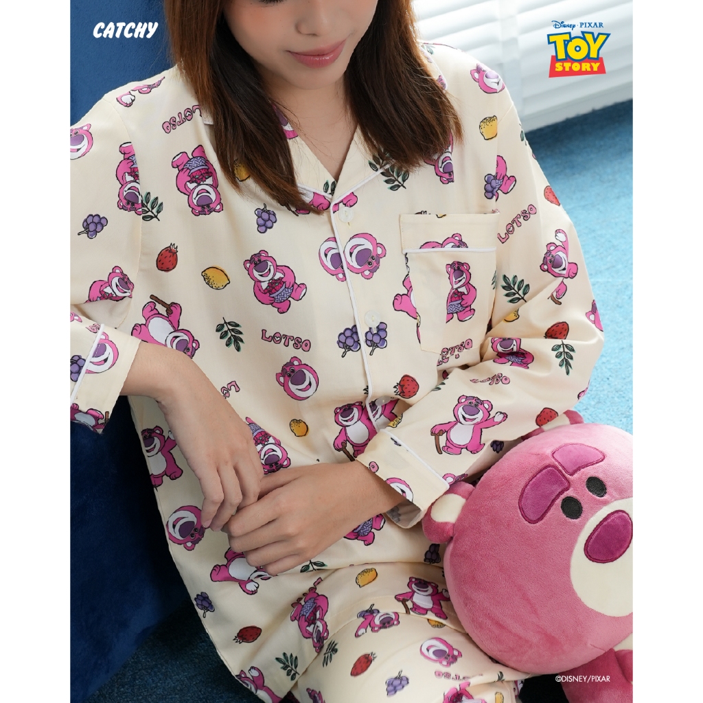 CATCHY x PIXAR ชุดนอน ลาย Lotso Toy Story ลิขสิทธิ์แท้ ดีสนีย์ ผ้าคอตต้อนพรีเมี่ยม Disney Pixar