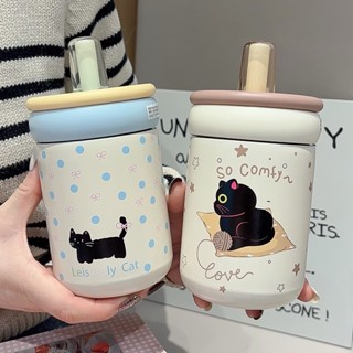 (พร้อมส่งจากไทย) กระบอกน้ำเก็บความเย็นน้องแมว 500ml สแตนเลส …