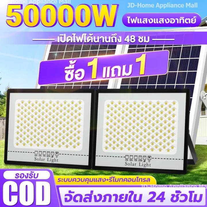ไฟโซล่าเซลล์ ไฟ ปีแบตเตอรี่พลังงานแสงอาทิตย์ วัตต์สปอต IP67 ไลท์แสงสีขาวกันน้ำ และกันฝุ่นละออง solar light รับประกัน30ปี