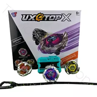 เบย์เบลดXรวมพลเบย์เบลดสายโจมตีพร้อมส่งในไทย UX15 เซทเบย์เบลด3ชิ้นพร้อมที่ชูด ฉลามร่างอัพเรด SharKscale ไทไดโนโลเฮวเดรท