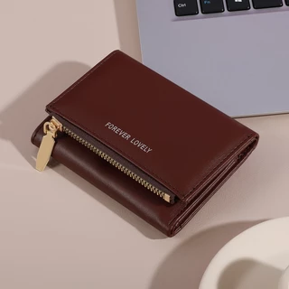 B-2447🔥กระเป๋าสตางค์ใบสั้น สีสดใส พกพาสะดวก ขนาดเล็กแบบพกพา พร้อมช่องใส่บัตร แฟชั่นมาใหม่ 7สี